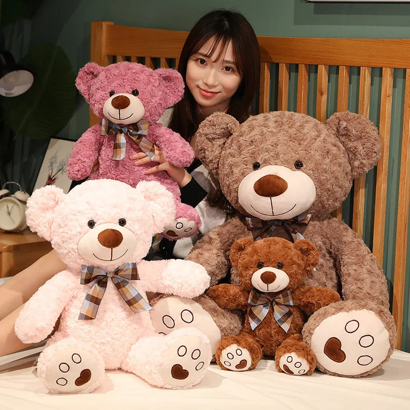 Kawaii Teddy Bear Plush Pillow – Soft Cuddly Gift