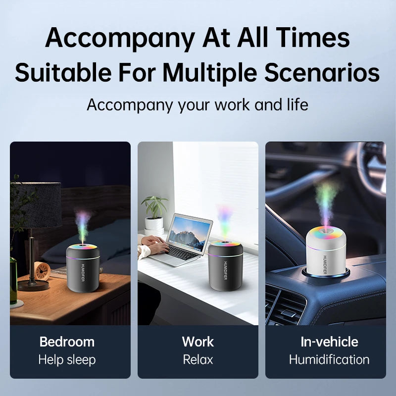 180 ml Mini Humidifier & Aroma Diffuser – USB Mist Maker