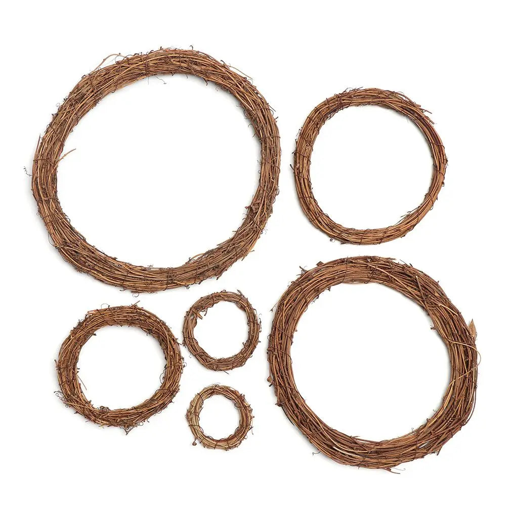 Natural Rattan Wreath Ring 8–30 cm – DIY Christmas Wreath Base