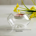 Round Glass Candle Holder – Table Centerpiece Decor