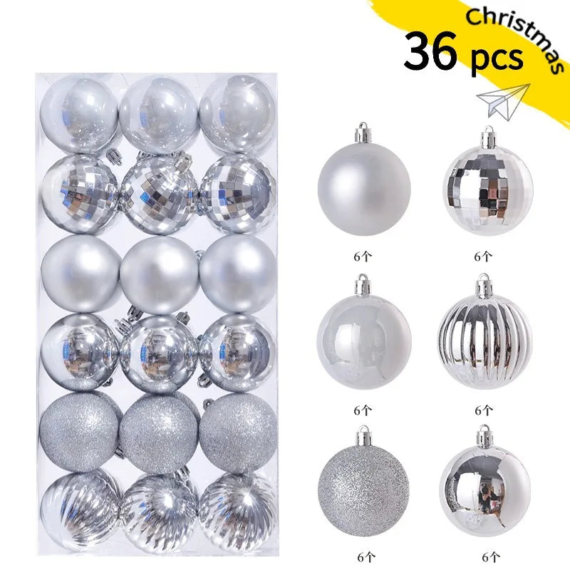 Mini Christmas Ball Ornaments 3 cm (24 pcs)