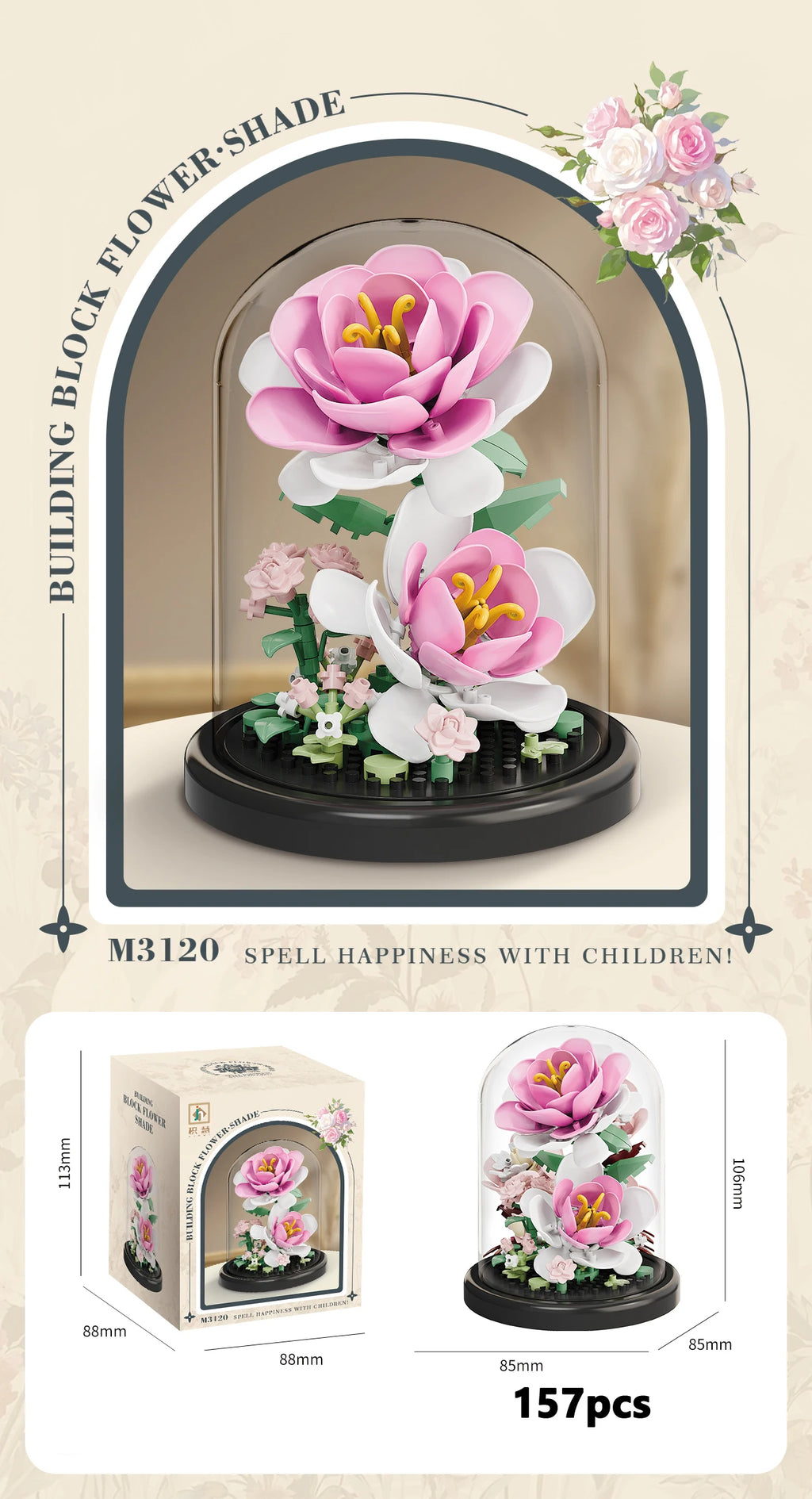 Eternal Flower Bonsai Building Blocks – Botanical Model Kit