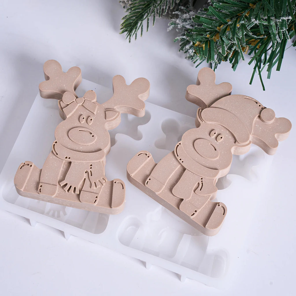 3D Reindeer Silicone Mold – DIY Christmas Ornament Making