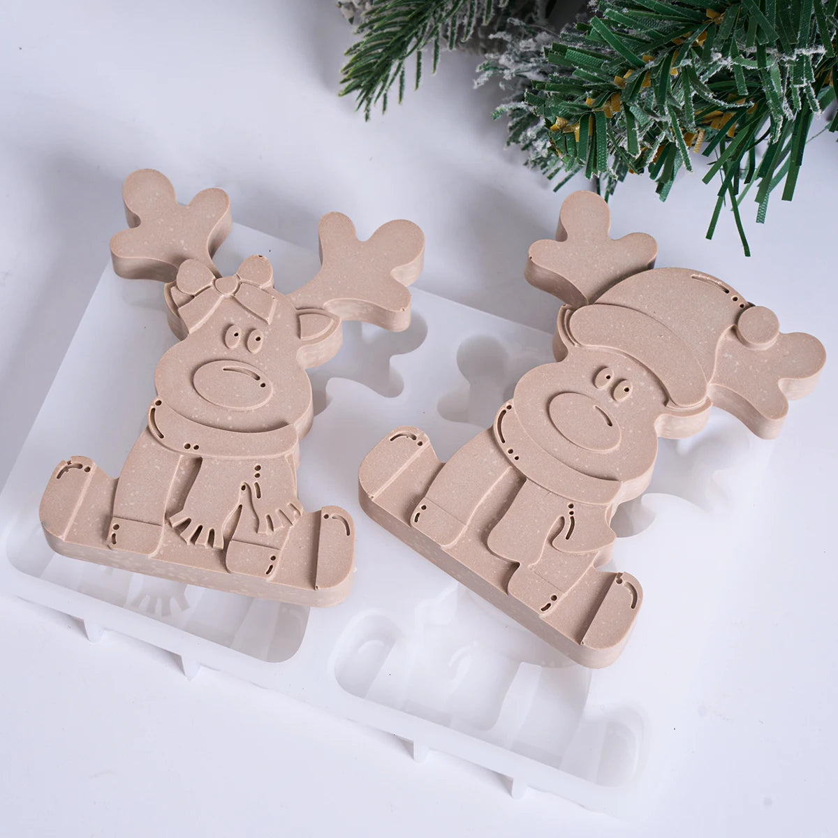 3D Reindeer Silicone Mold – DIY Christmas Ornament Making