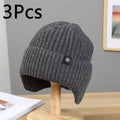 Men's Knitted Winter Hat with Earflaps – Fleece Lined