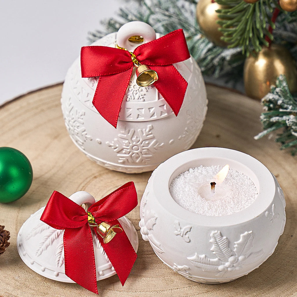 Christmas Jar Silicone Mold – Snowflake & Berry Candle Jar