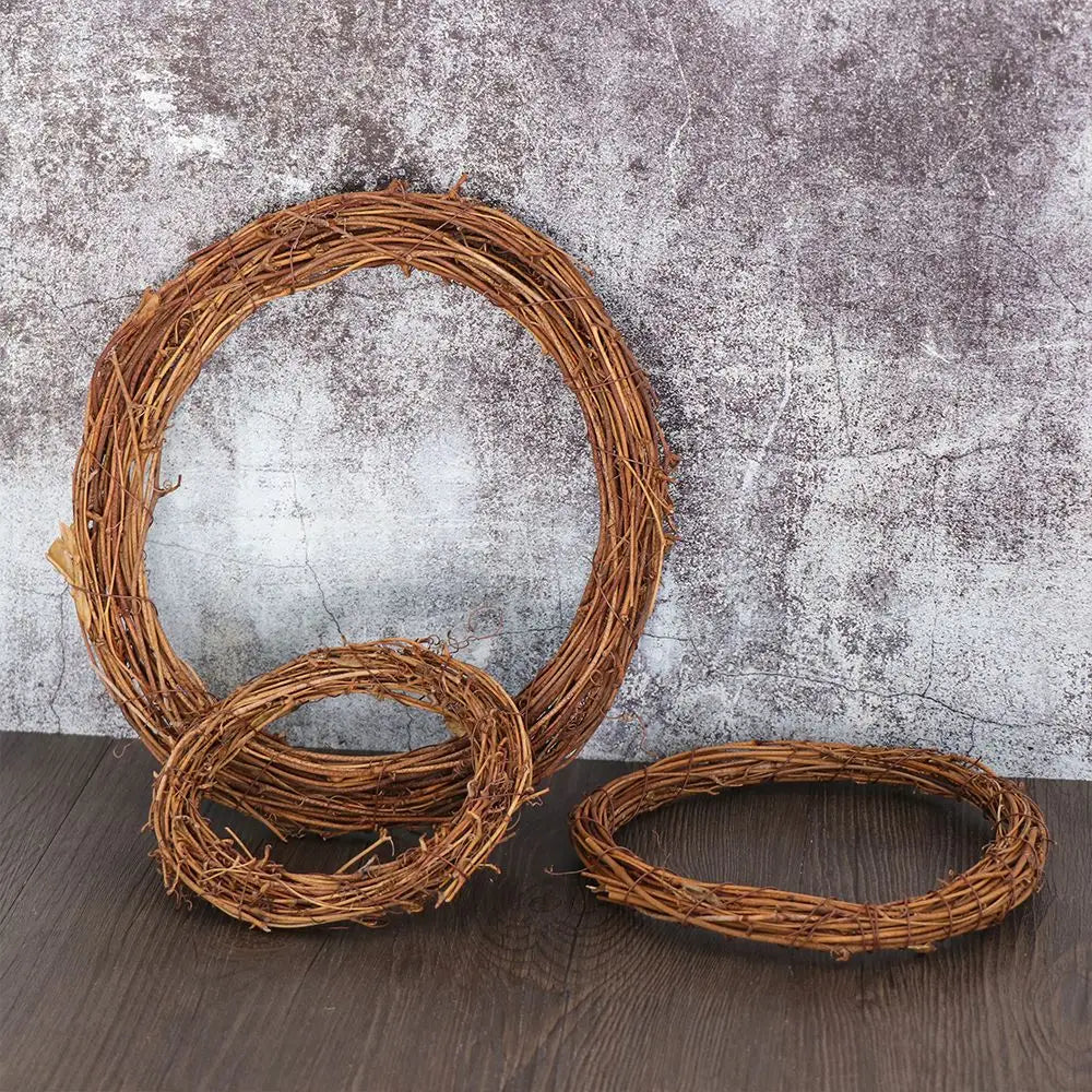 Natural Rattan Wreath Ring 8–30 cm – DIY Christmas Wreath Base