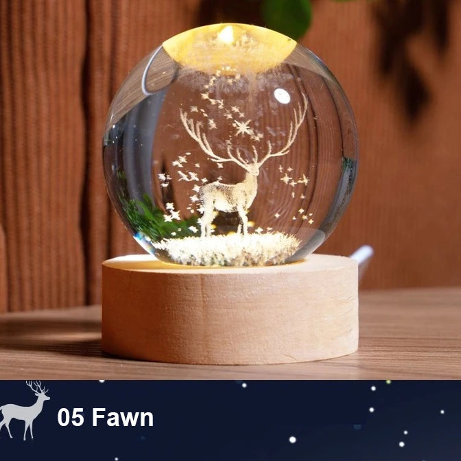Galaxy Crystal Ball Night Light – Solar System Lamp