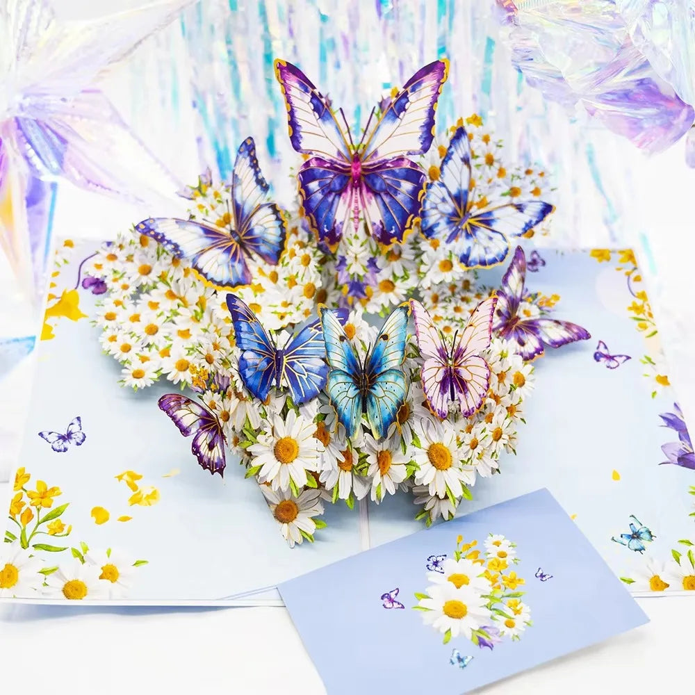 3D Pop-Up Flower Greeting Card – Handmade Card for Any Occasion