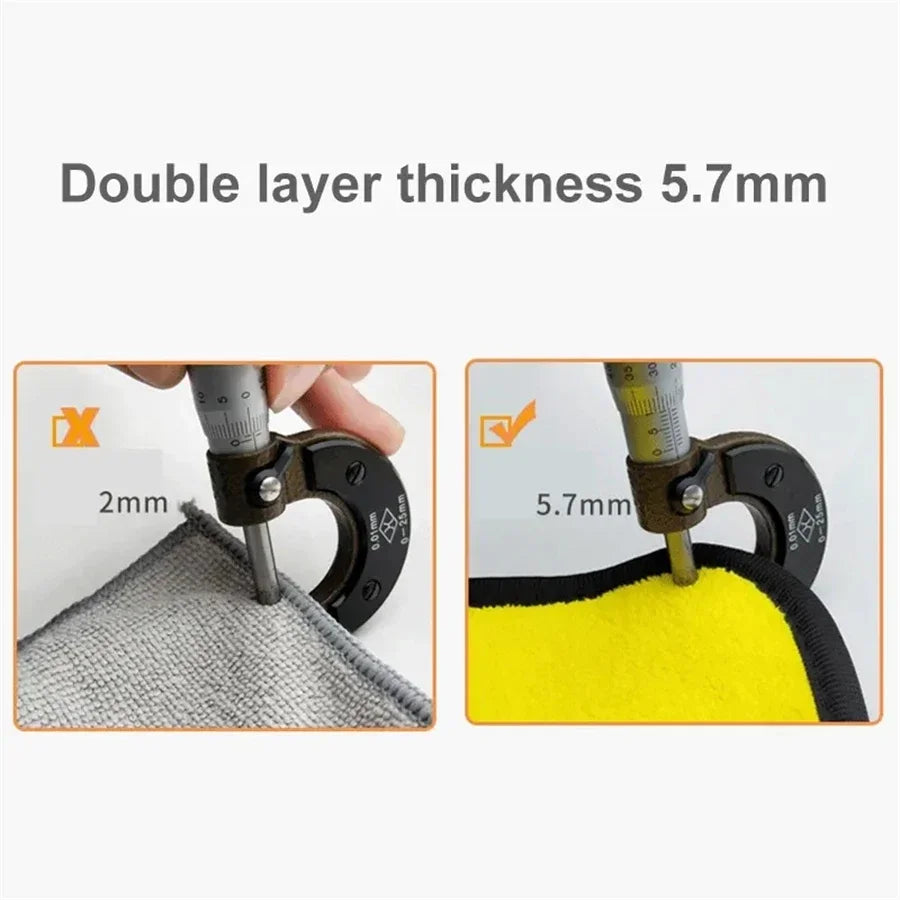Microfiber Car Drying Towels – Thick Double-Layer Cleaning Cloths