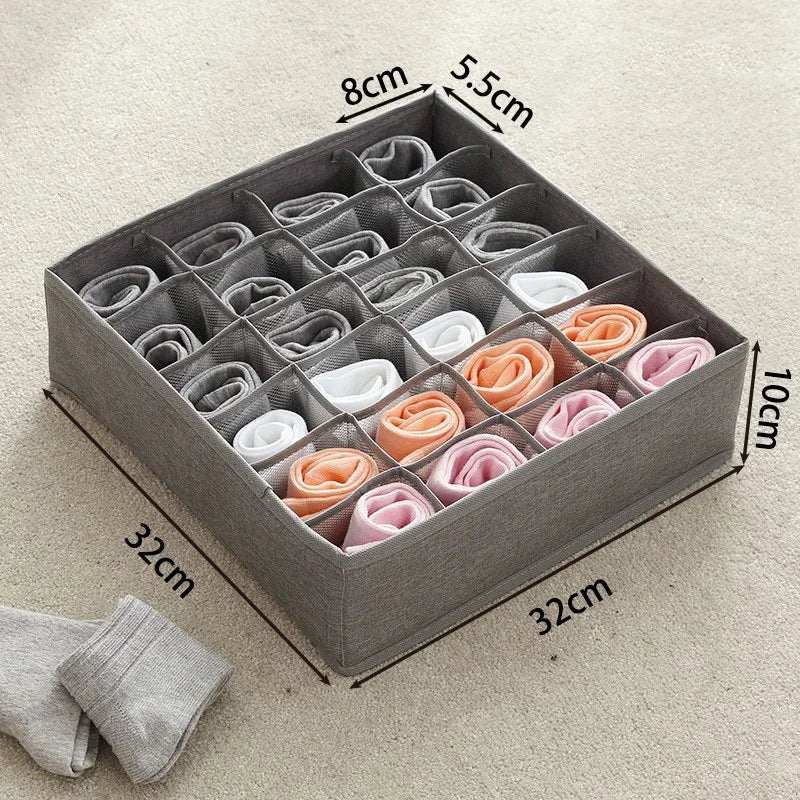 3-in-1 Underwear & Sock Storage Box – Foldable Drawer Organizer