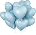 Heart Foil Balloons 18" (10 pcs) – Pink & Sage Green
