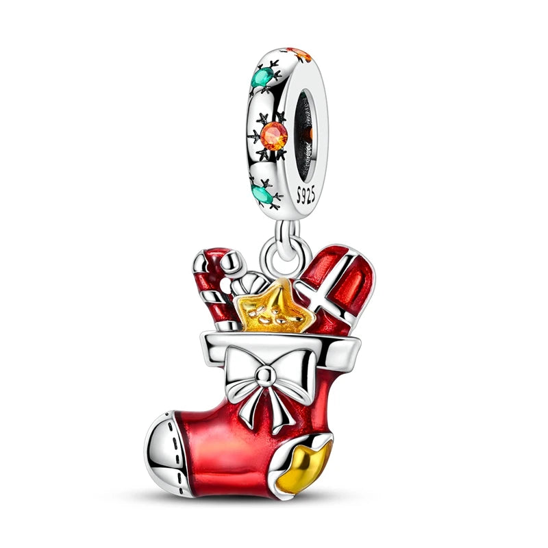 925 Silver Christmas Charm – Stocking, Gingerbread & Reindeer