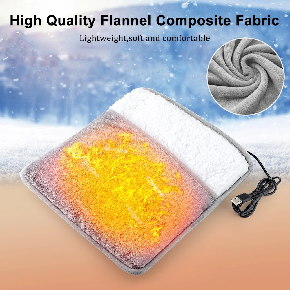 Electric Foot Warmer – Soft Flannel Heated Foot Pad