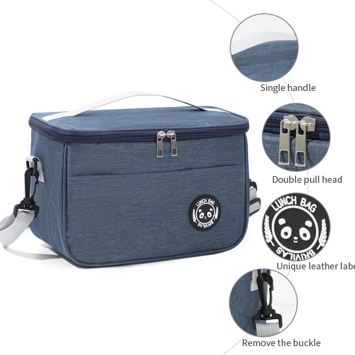 Insulated Bento Lunch Bag with Shoulder Strap