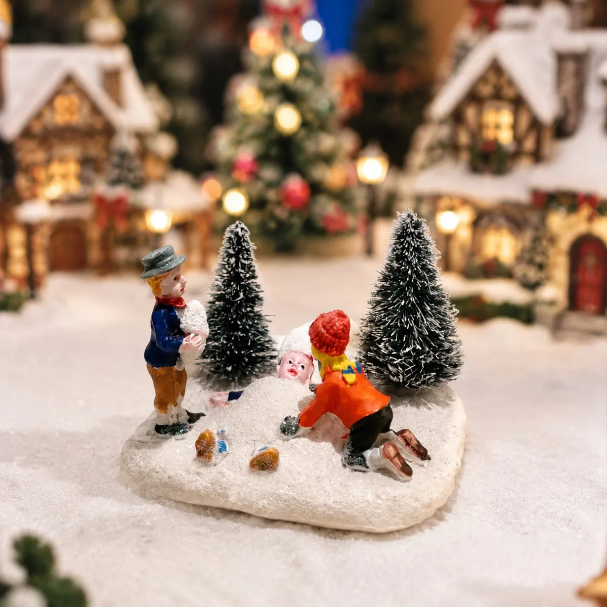 Christmas Village Figurines Set – Holiday Scene Accessories