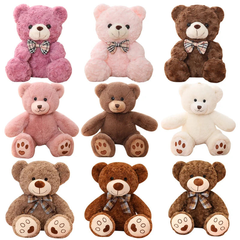 Kawaii Teddy Bear Plush Pillow – Soft Cuddly Gift