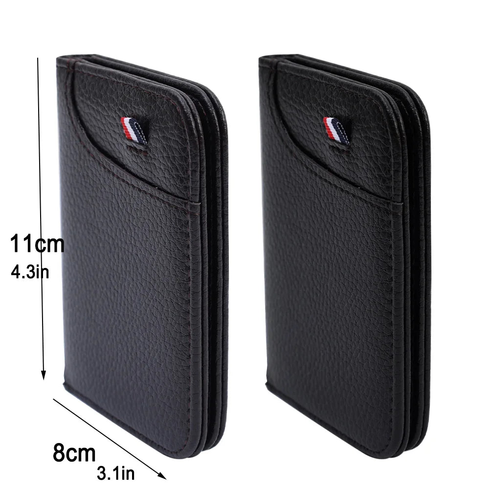 Slim PU Leather Card Wallet – Minimalist Card Holder