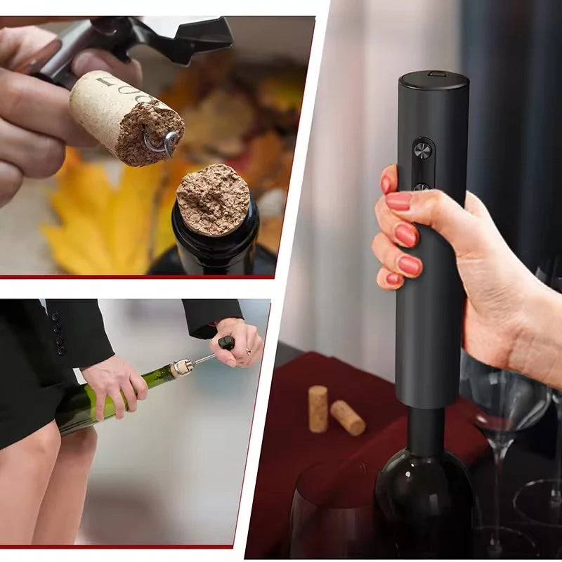 Electric Wine Opener Gift Set – Stopper & Pourer Included