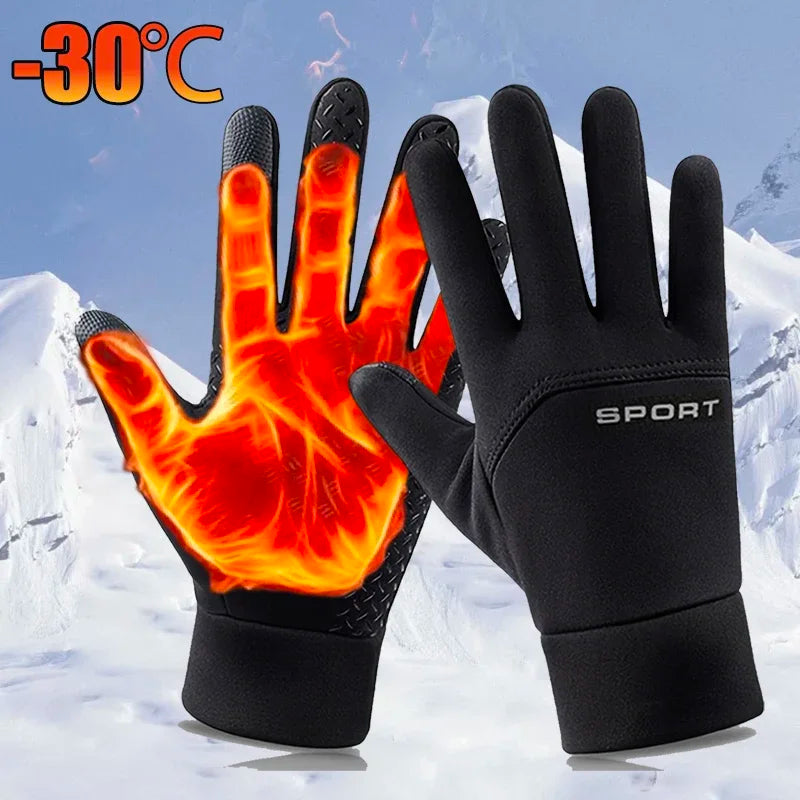 Touchscreen Winter Gloves – Windproof for Running & Skiing