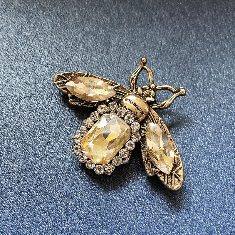 Vintage Rhinestone & Pearl Brooch for Women