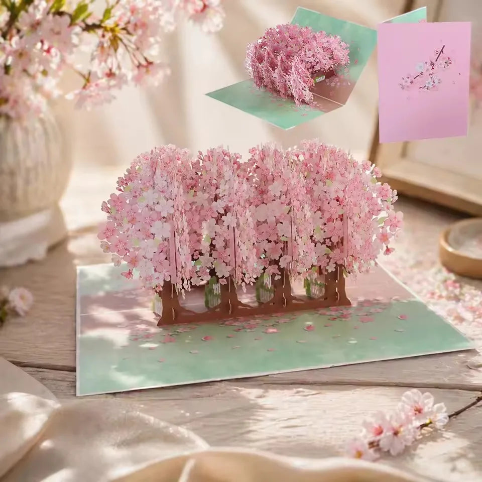 3D Pop-Up Flower Greeting Card – Handmade Card for Any Occasion