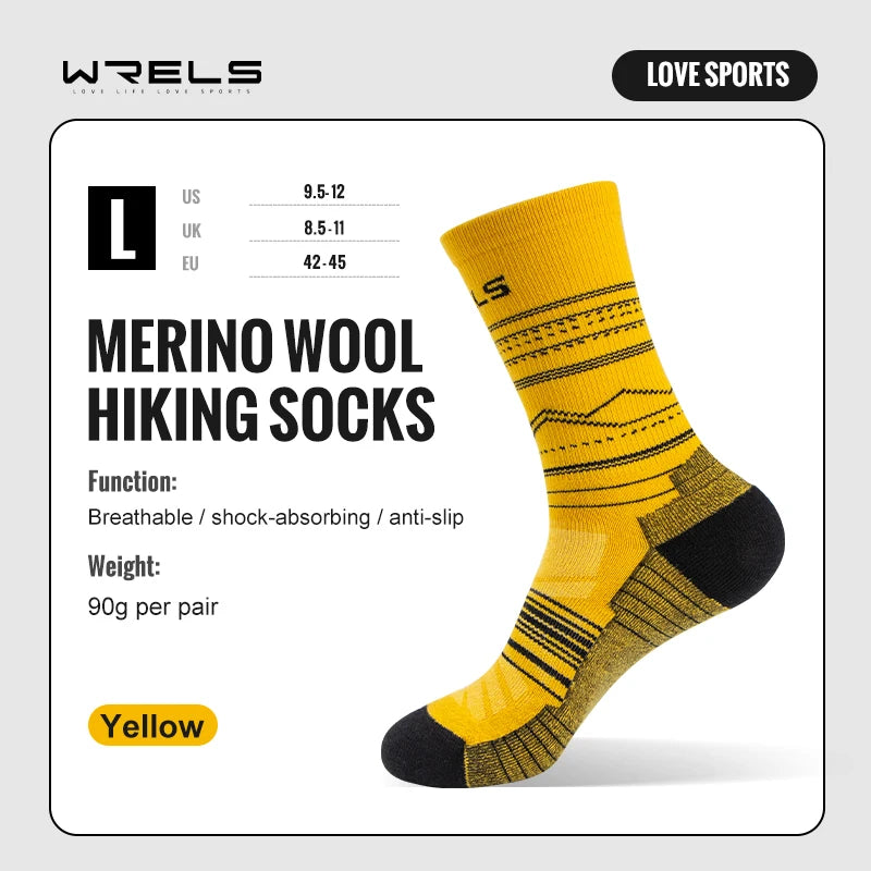 Merino Wool Hiking & Running Socks – Breathable Cushioned