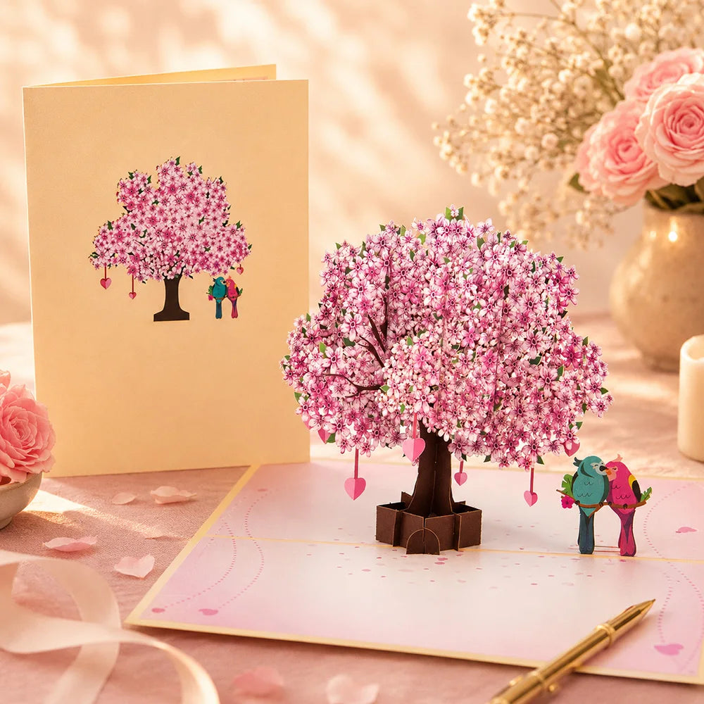 3D Pop-Up Flower Greeting Card – Handmade Card for Any Occasion