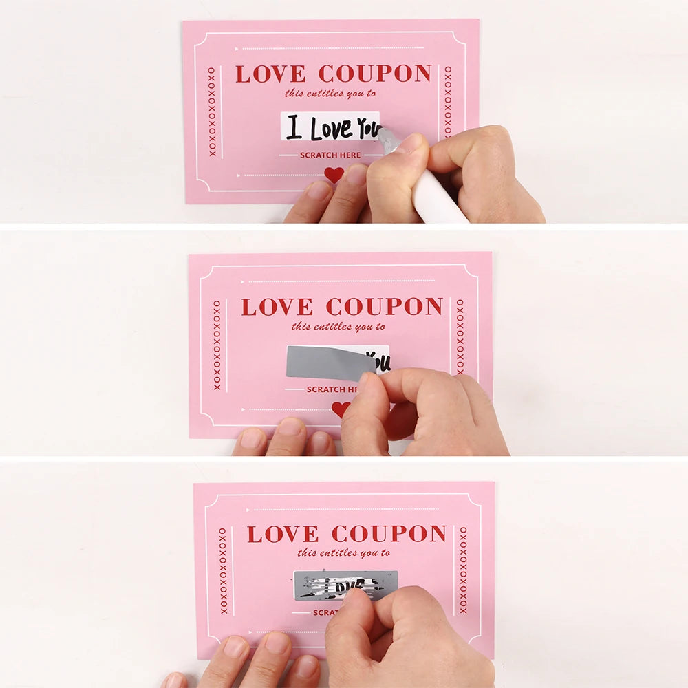 Scratch-Off Love Coupons for Couples – Valentine's & Anniversary Gift