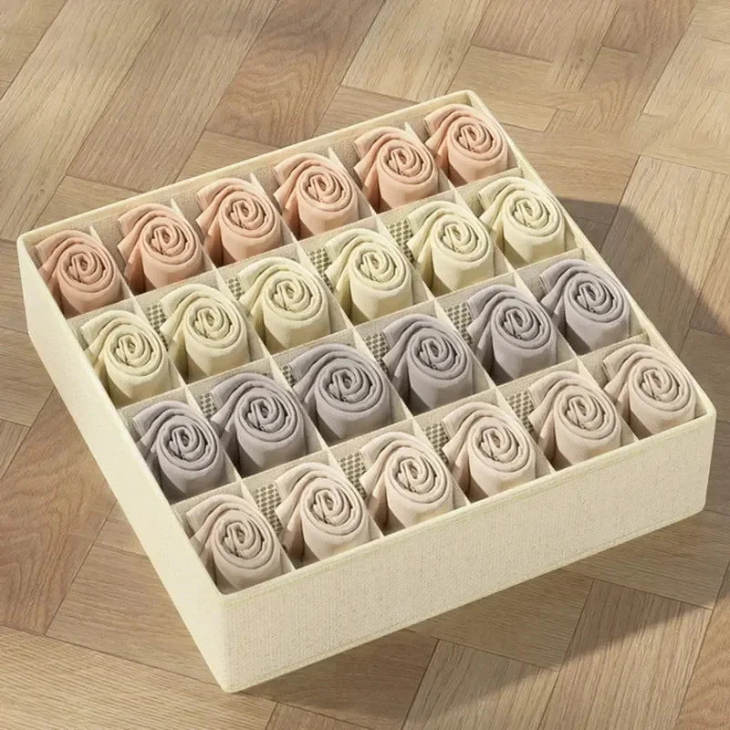 3-in-1 Underwear & Sock Storage Box – Foldable Drawer Organizer