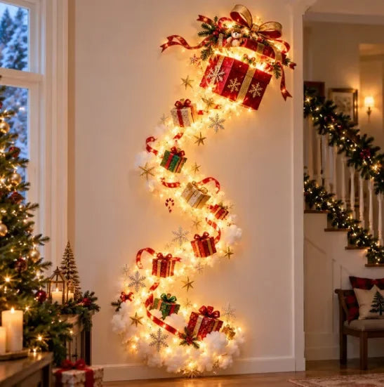 Christmas Magic Trail LED Wall Light – Santa Sleigh Scene