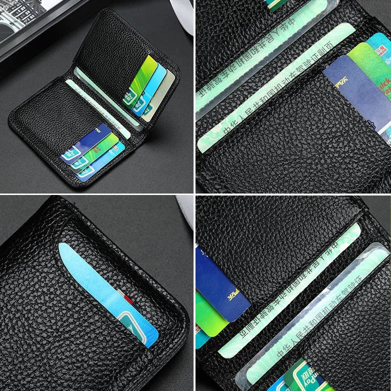 Slim PU Leather Card Wallet – Minimalist Card Holder