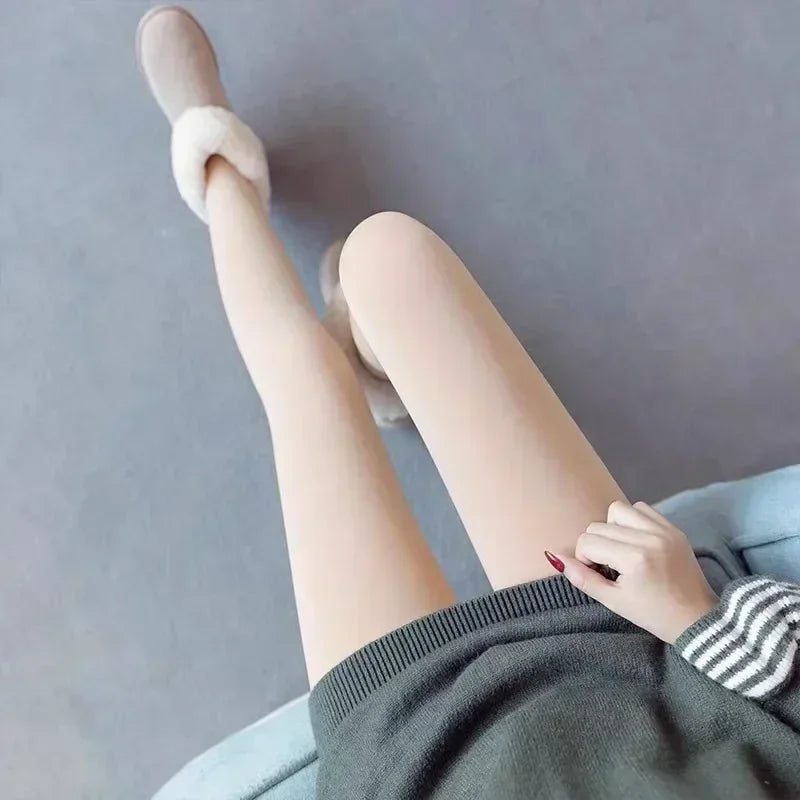 Fleece-Lined Thermal Tights for Women – Warm Winter Leggings
