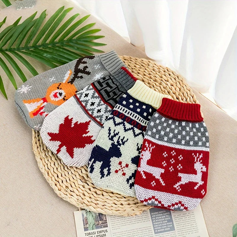 Christmas Knitted Pet Sweater for Dogs & Cats