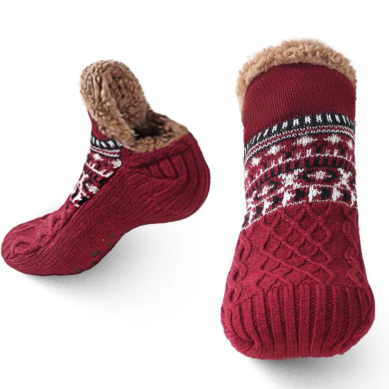 Super Warm Non-Slip Floor Socks – Velvet Slipper Socks