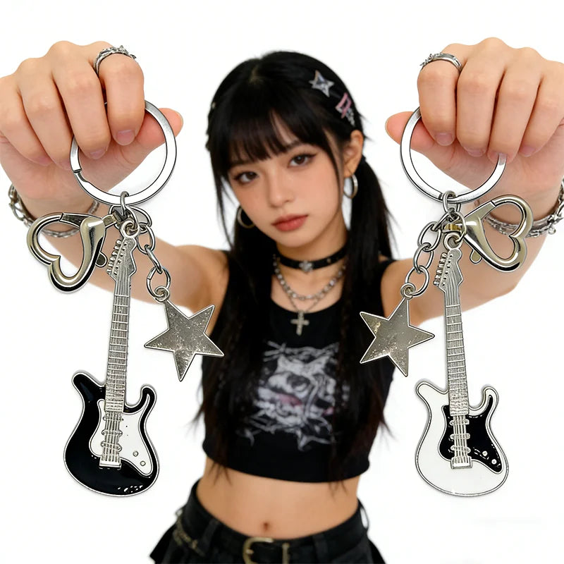 Matching Guitar Keychain Set for Couples