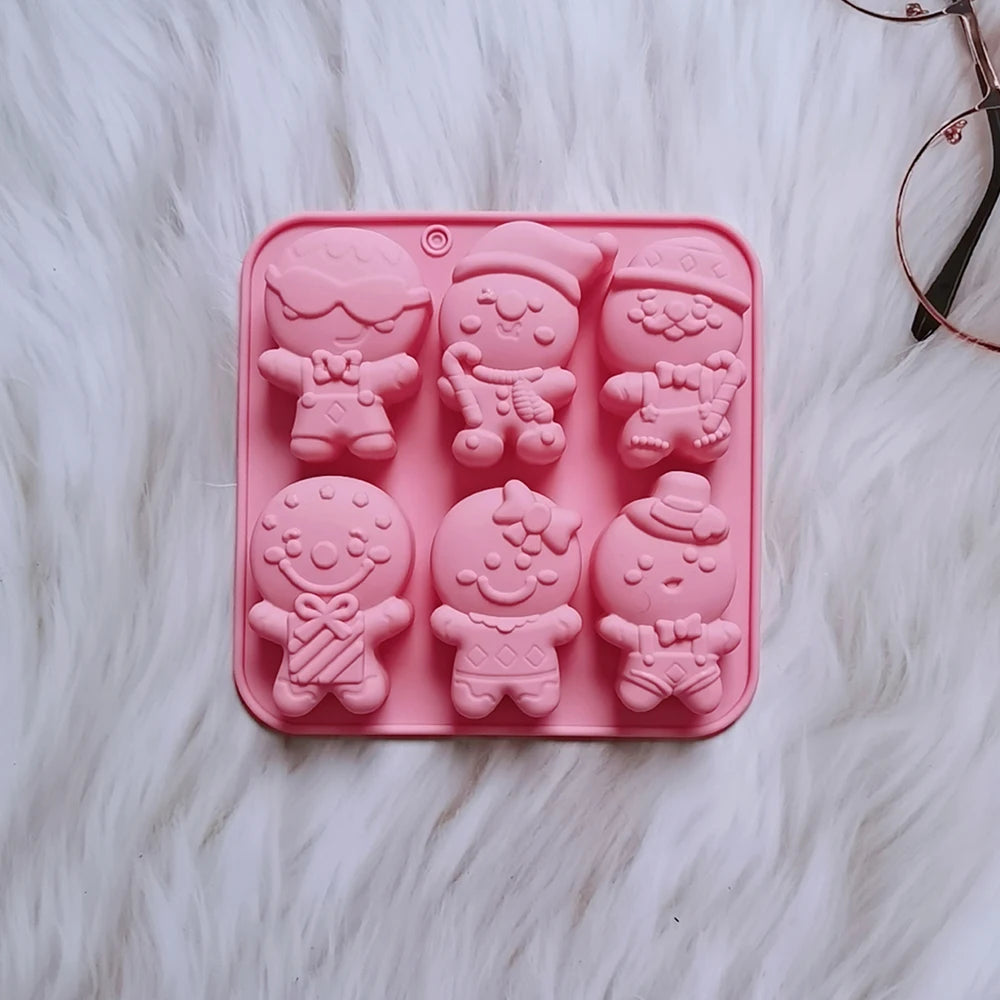 Gingerbread Man Silicone Mold – Christmas Baking, Chocolate & Candles