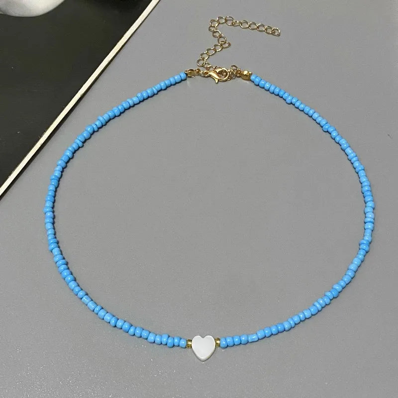 Shell Love Heart Choker Necklace