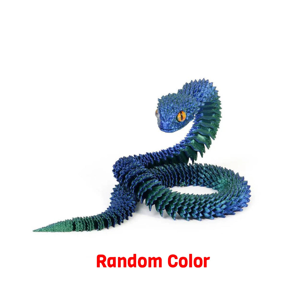 3D Printed Articulated Snake Fidget Toy – Desk Ornament