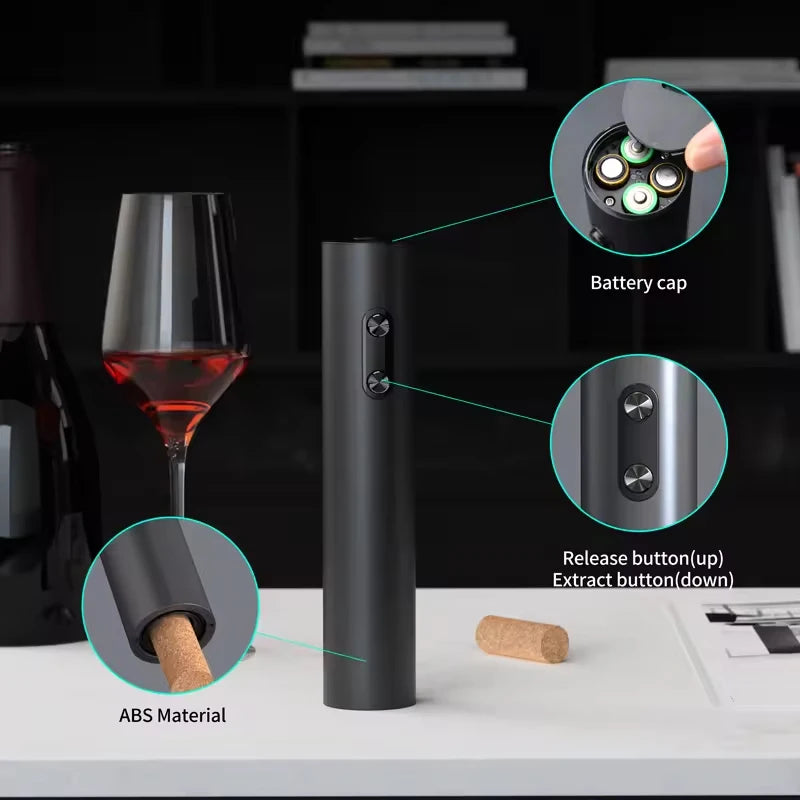 Electric Wine Opener Gift Set – Stopper & Pourer Included