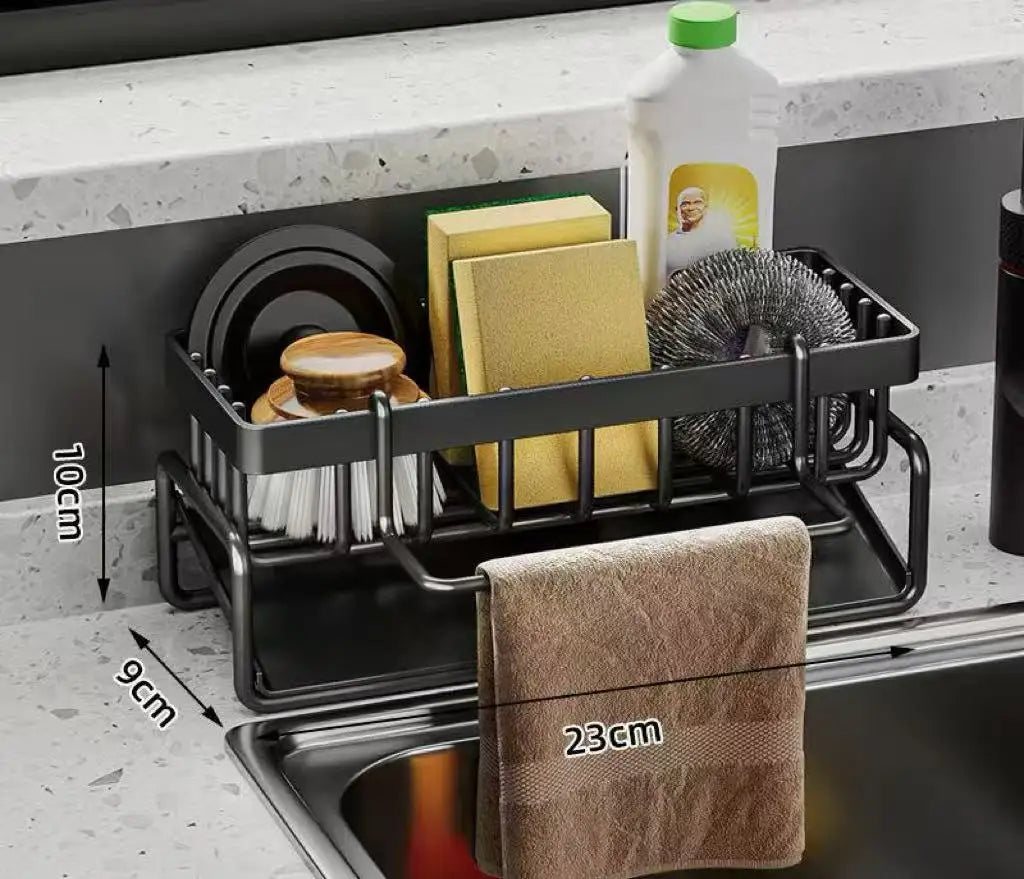Kitchen Sink Caddy – Sponge, Soap & Towel Holder