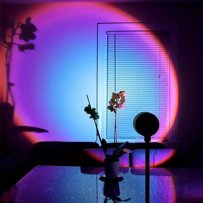 LED Sunset Projection Lamp – Rainbow Mood Light