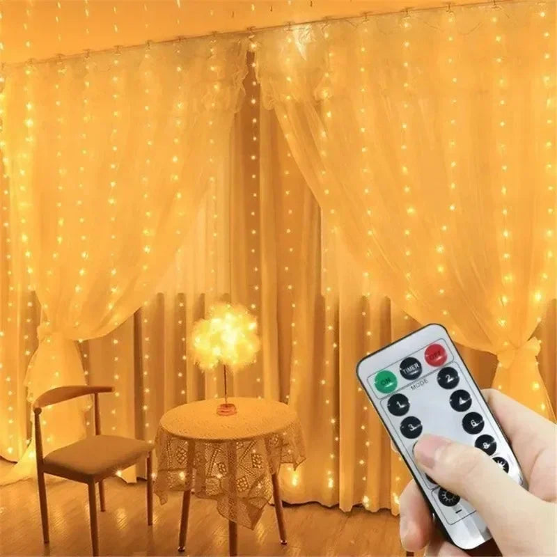USB Curtain Fairy Lights with Remote – Window & Wall Christmas Lights