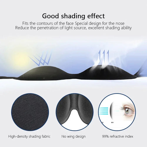 3D Eye Mask Breathable, Light-Proof, Three-Dimensional Eye Mask, Sleep Eye Mask, Fits the Face
