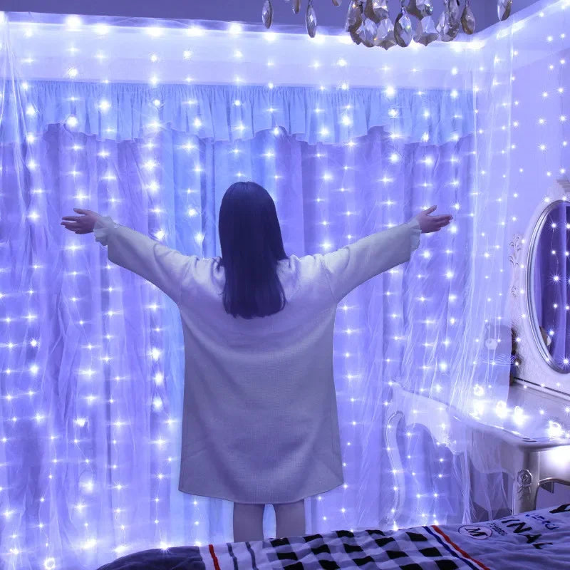 3 m LED Curtain Lights with Remote – USB Window Fairy Lights