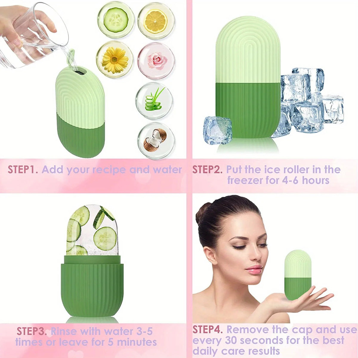 Ice Roller & Gua Sha Set – Facial Massage Skin Care Tools