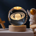 3D Crystal Ball Night Light – Saturn & Moon Galaxy Lamp