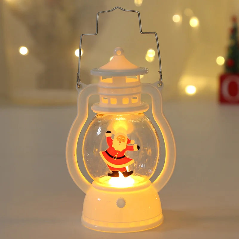 Santa & Snowman LED Lanterns – Battery Powered Christmas Lights