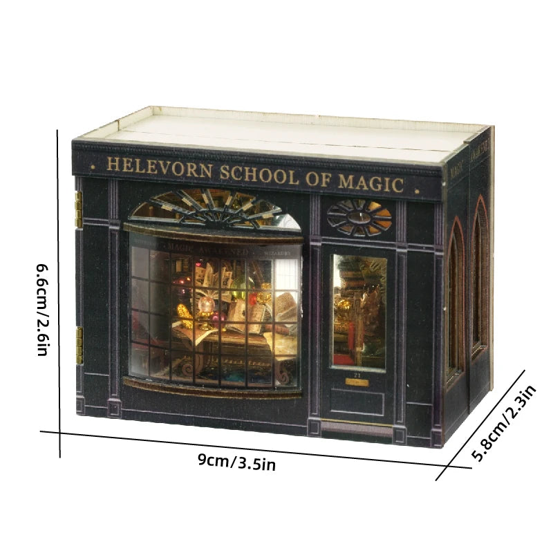 DIY Miniature Wooden Dollhouse Kit with LED Light – 3D Puzzle Gift