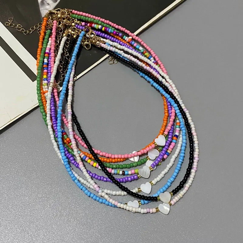 Shell Love Heart Choker Necklace